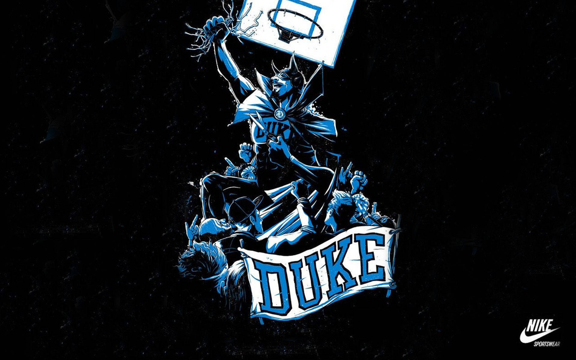 Duke Blue Devils, blue and white, basketball player, Full HD Desktop Wallpaper