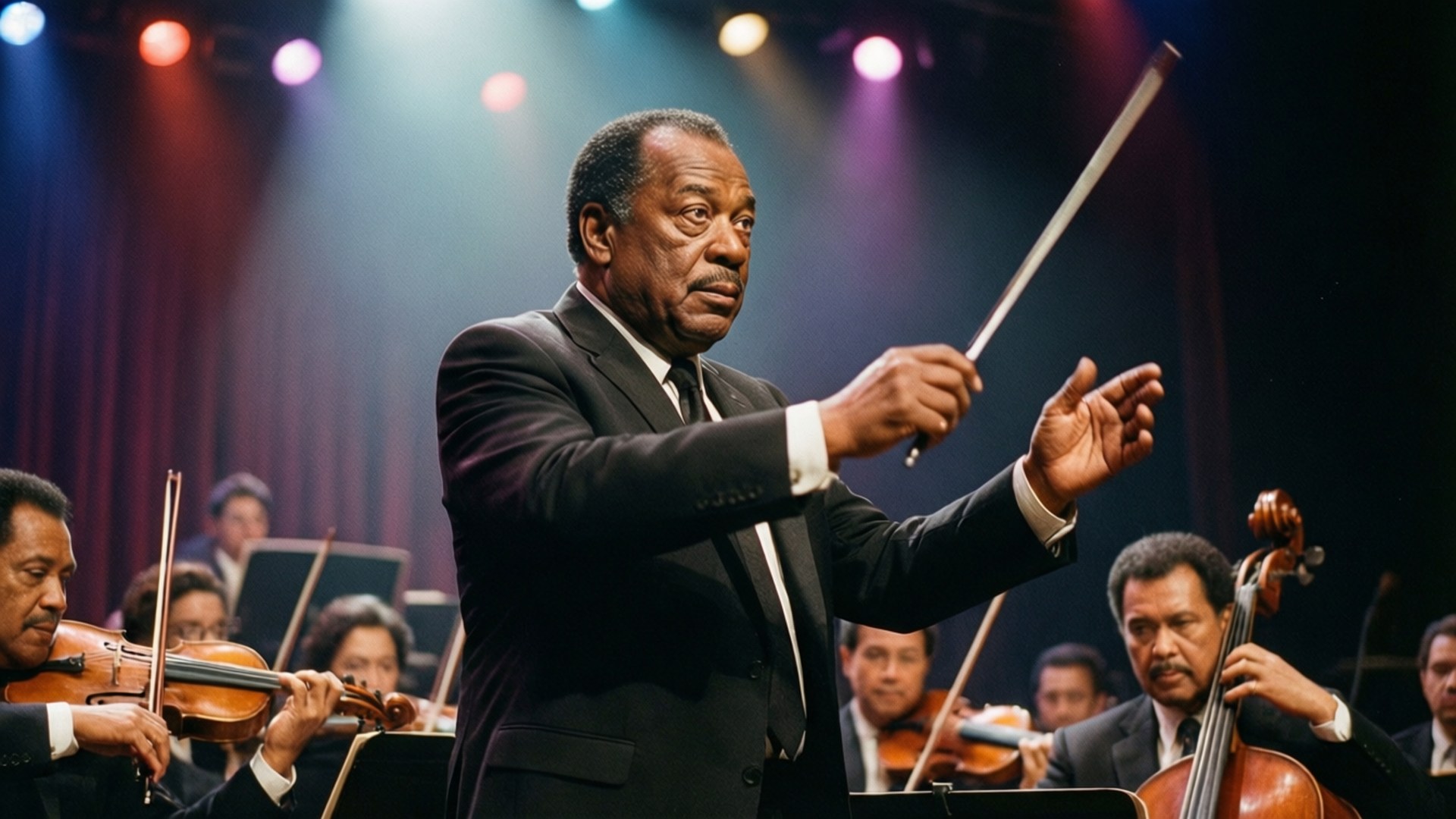 Duke Ellington, orchestra, black suit, Full HD Desktop Wallpaper