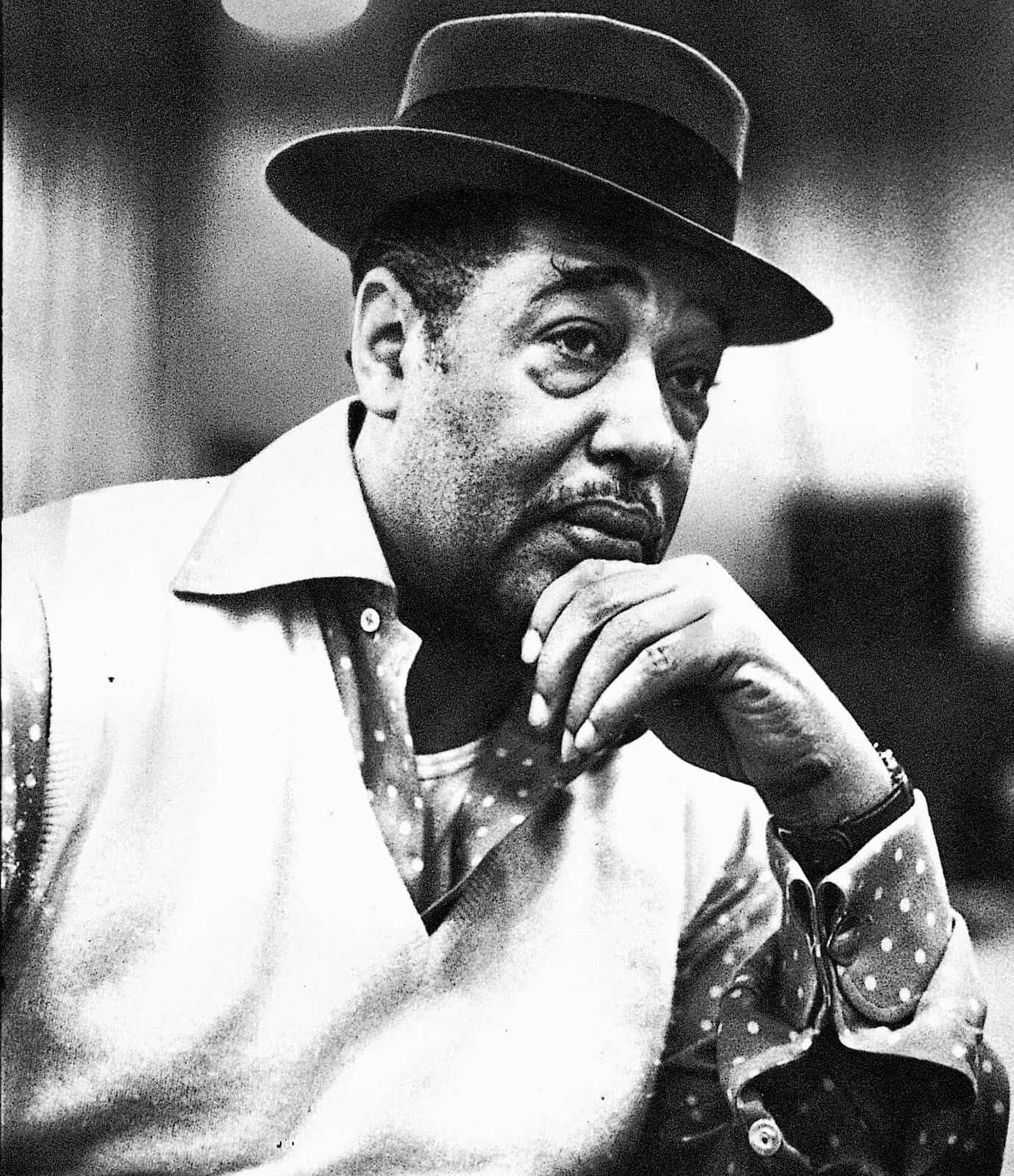 Duke Ellington, fedora, black and white portrait, HD Phone Wallpaper