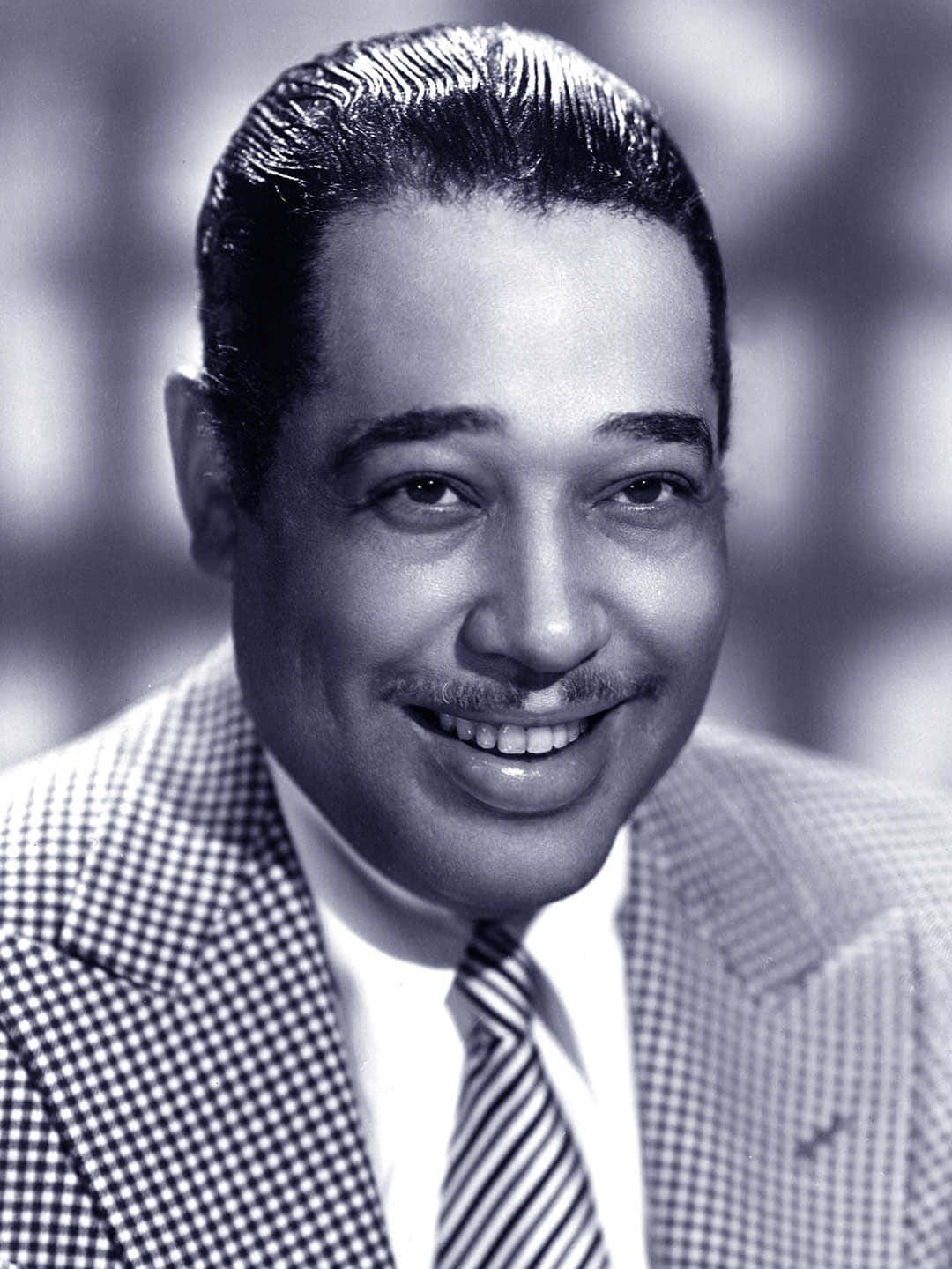 Duke Ellington, checkered suit, striped tie, HD Phone Wallpaper