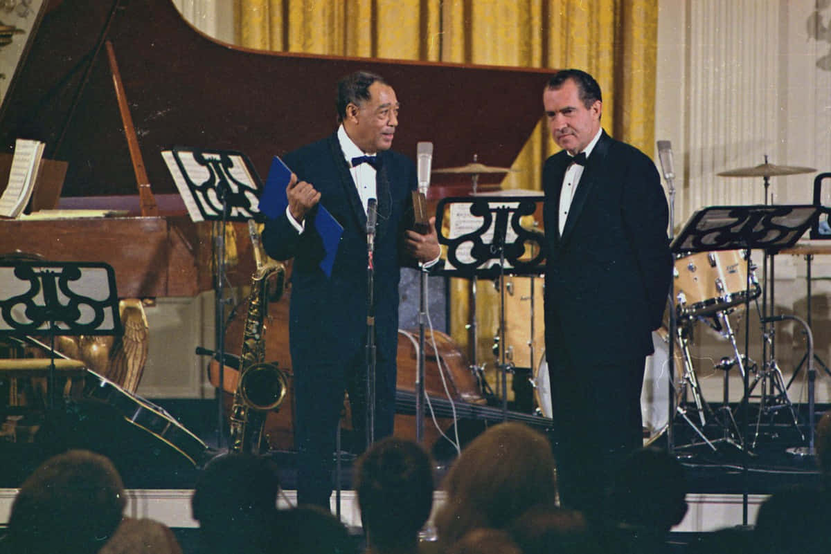 Duke Ellington, tuxedos, stage, SD Desktop Wallpaper