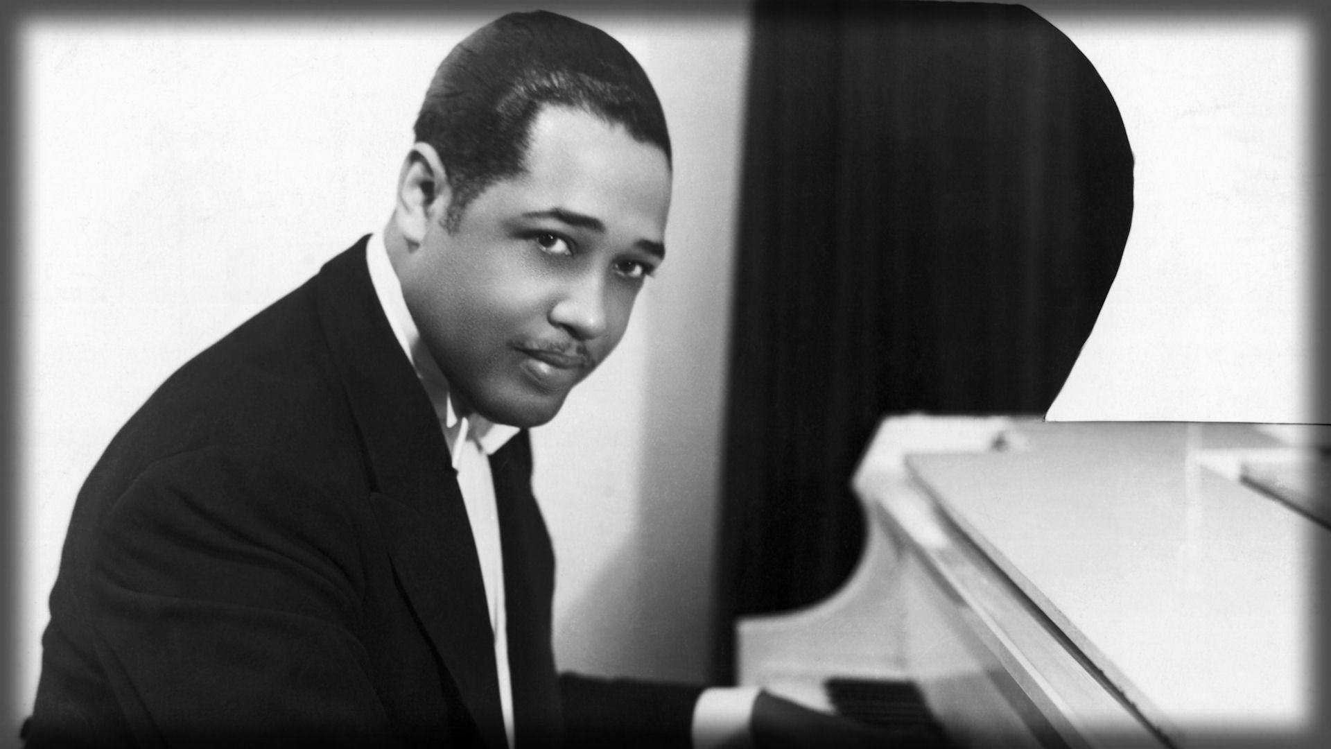 Duke Ellington, 1910, black and white portrait, Full HD Desktop Wallpaper