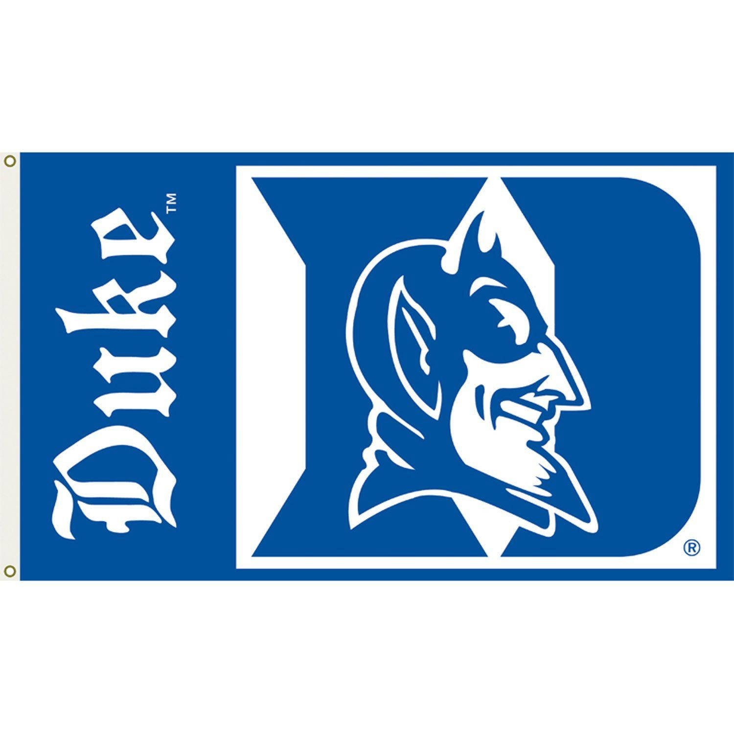 Duke University, royal blue, white devil mascot, HD Desktop Wallpaper