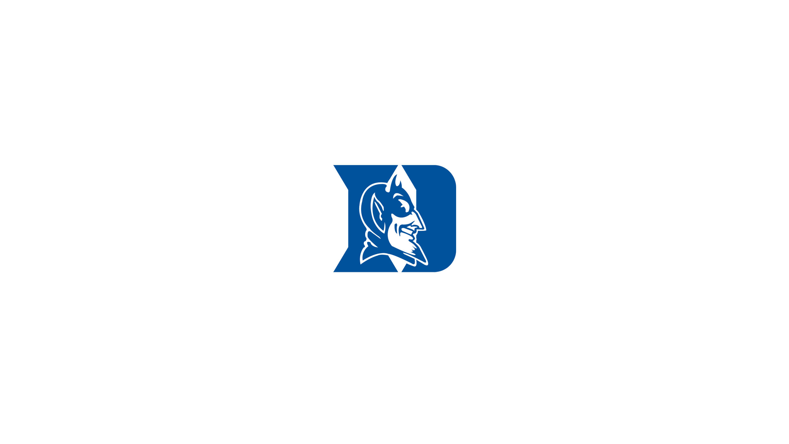 Duke University, blue, white devil mascot head, 2K Desktop Wallpaper