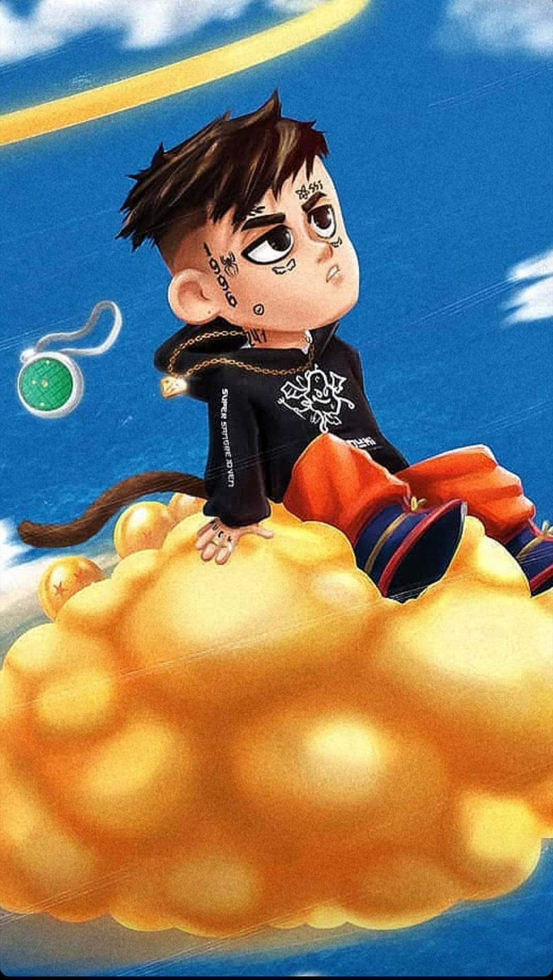 Duki, cloud, fluffy golden cloud, HD Phone Wallpaper