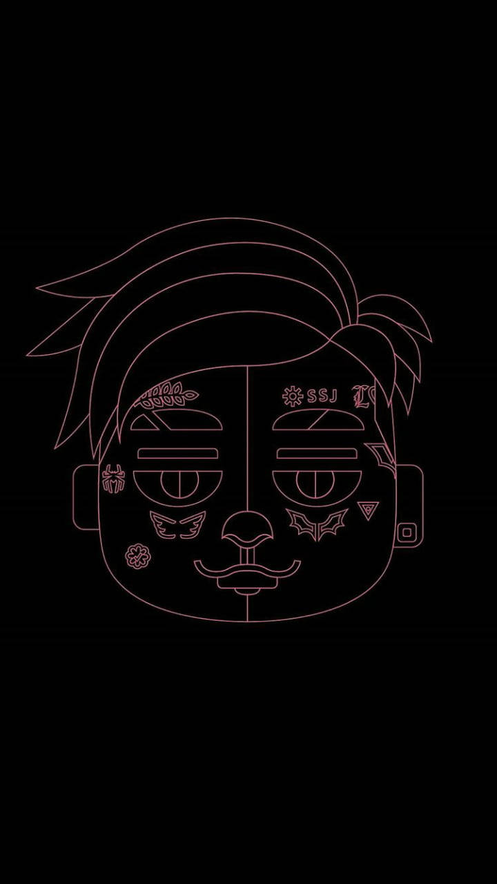 Duki, glowing pink line art, intricate tattoos, HD Phone Wallpaper