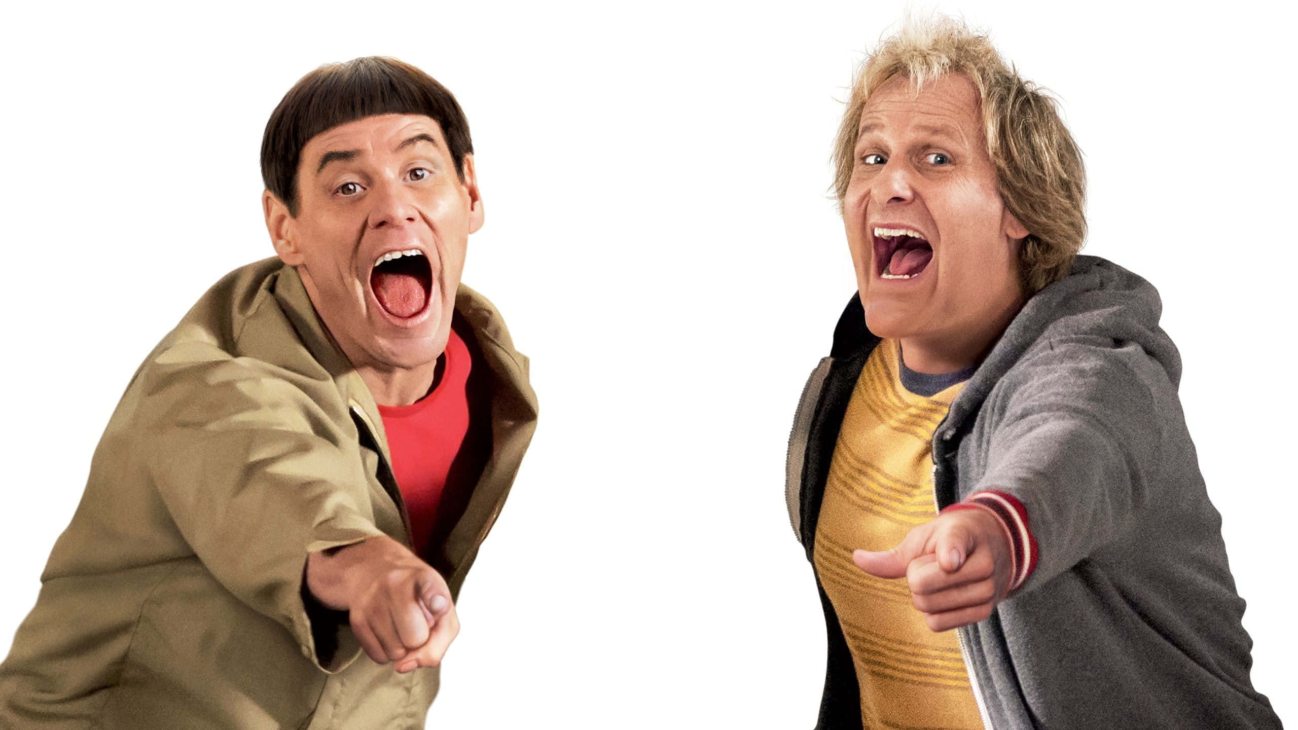 Dumb And Dumber, comedic duo, laughing, 2K Desktop Wallpaper
