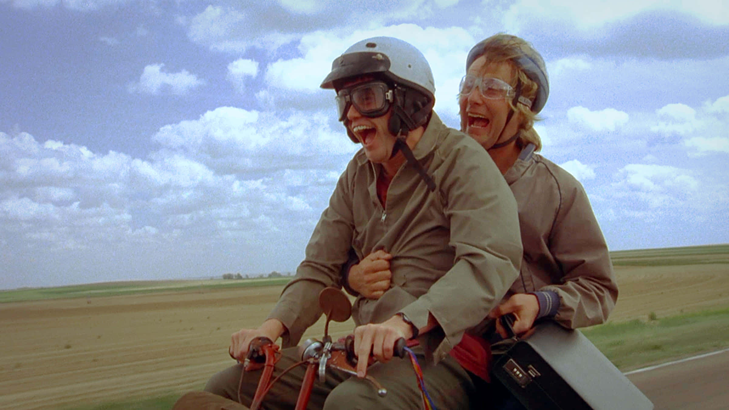 Dumb And Dumber, motorbike, rural road, Full HD Desktop Wallpaper