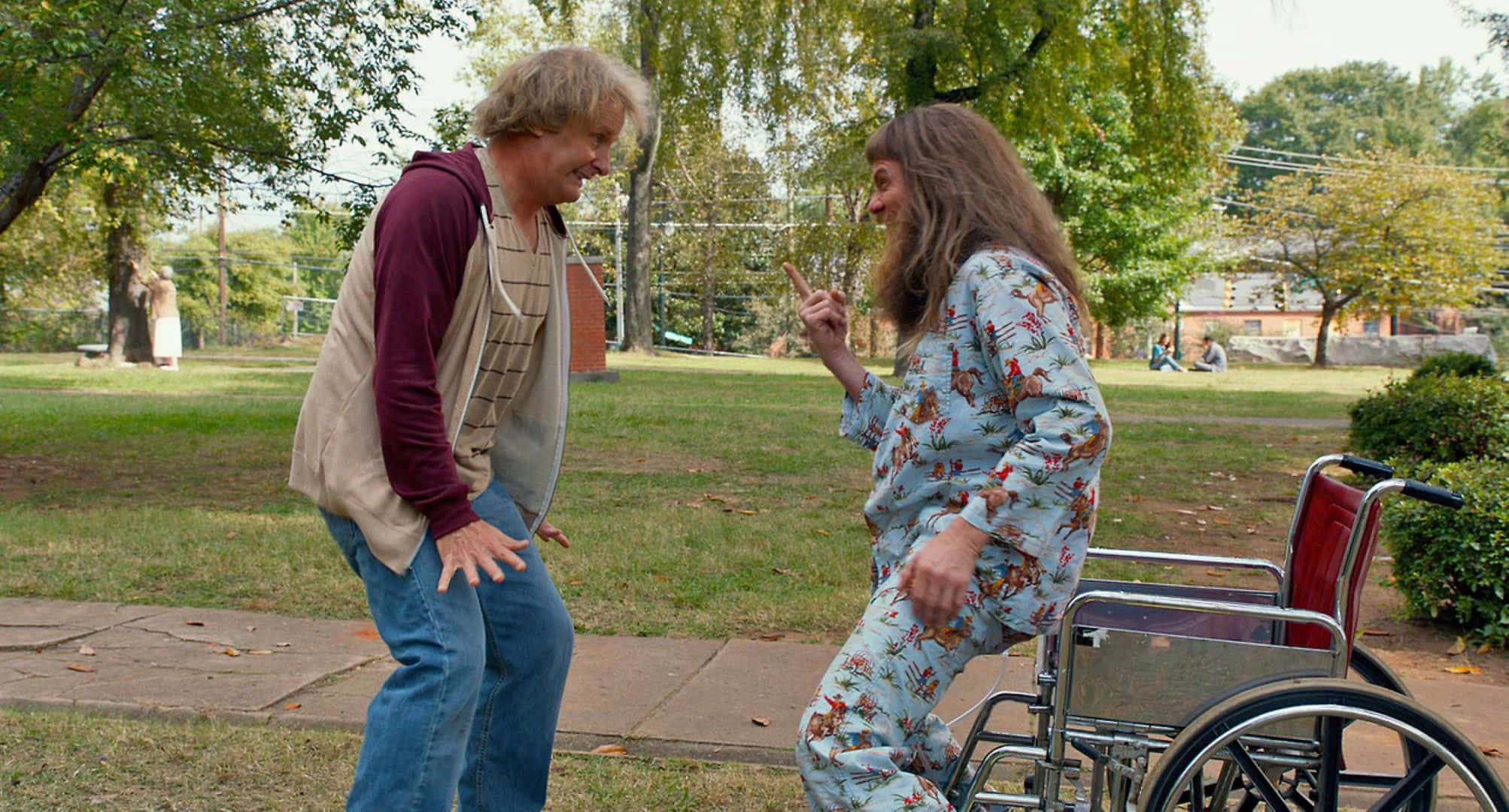 Dumb And Dumber, comedic duo, park, Full HD Desktop Wallpaper