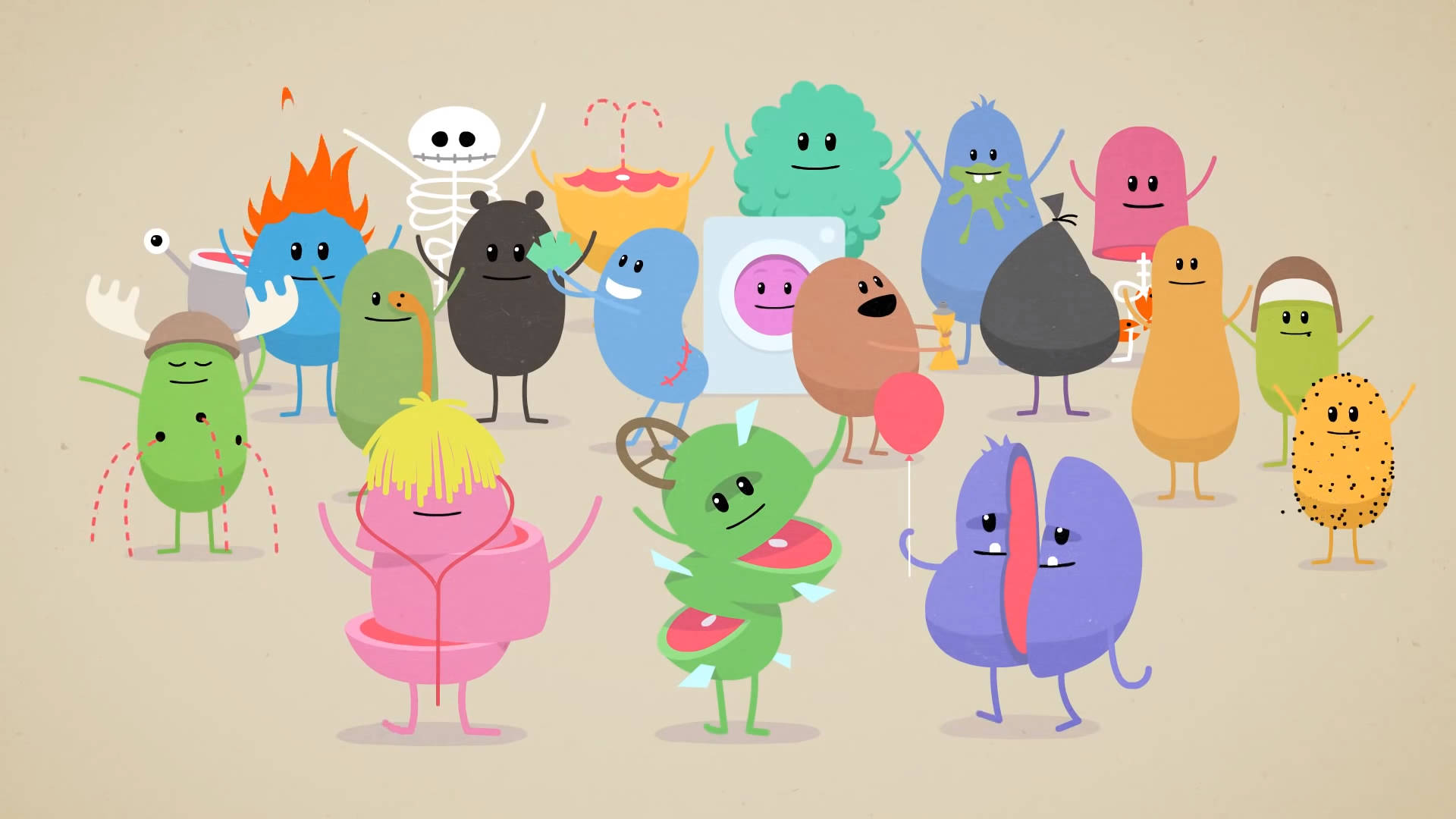 Dumb Ways to Die, cartoon characters, colorful, Full HD Desktop Wallpaper