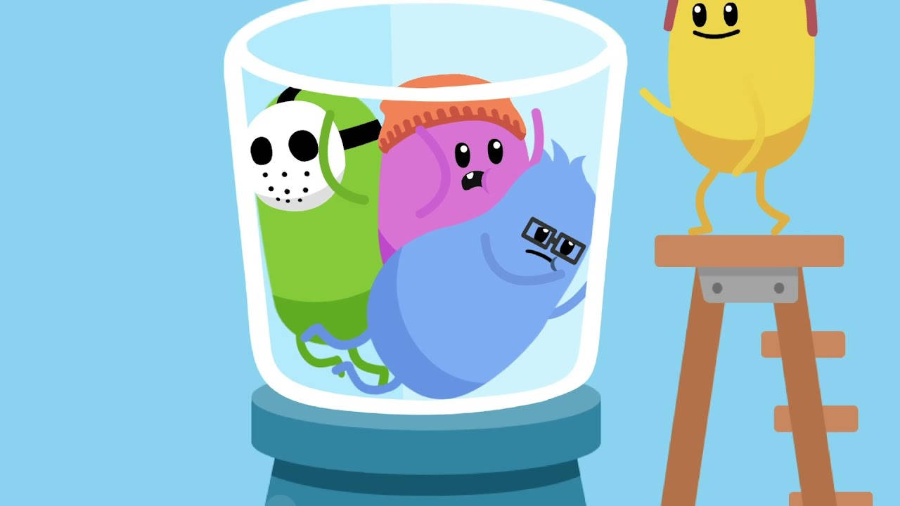 Dumb Ways To Die, cartoon characters, glass jar, HD Desktop Wallpaper