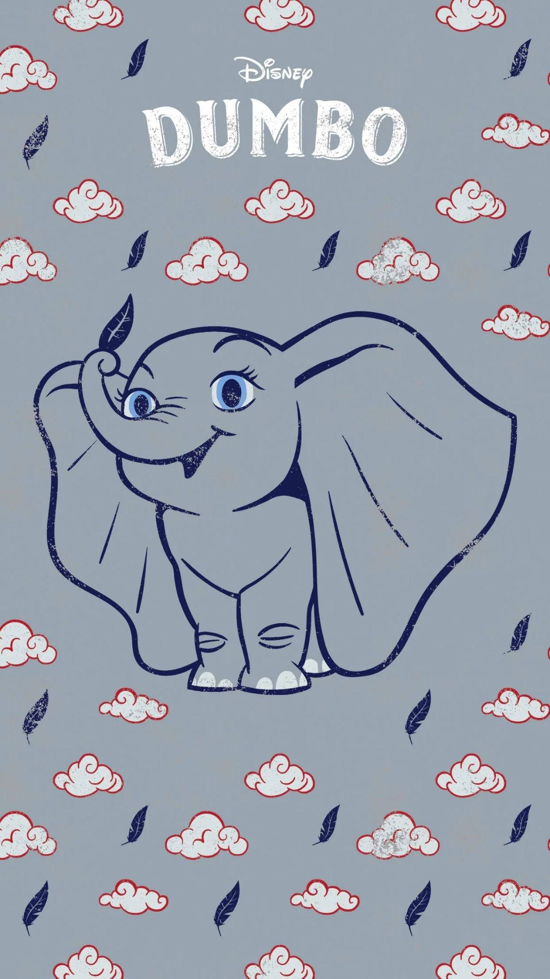 Dumbo, black feathers, blue eyes, Full HD Phone Wallpaper