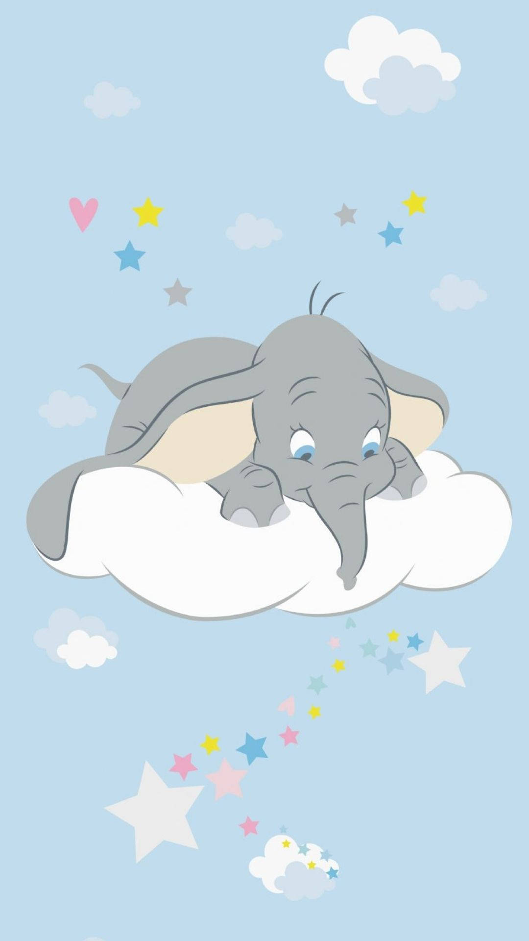 Dumbo, cloud, fluffy white cloud, Full HD Phone Wallpaper