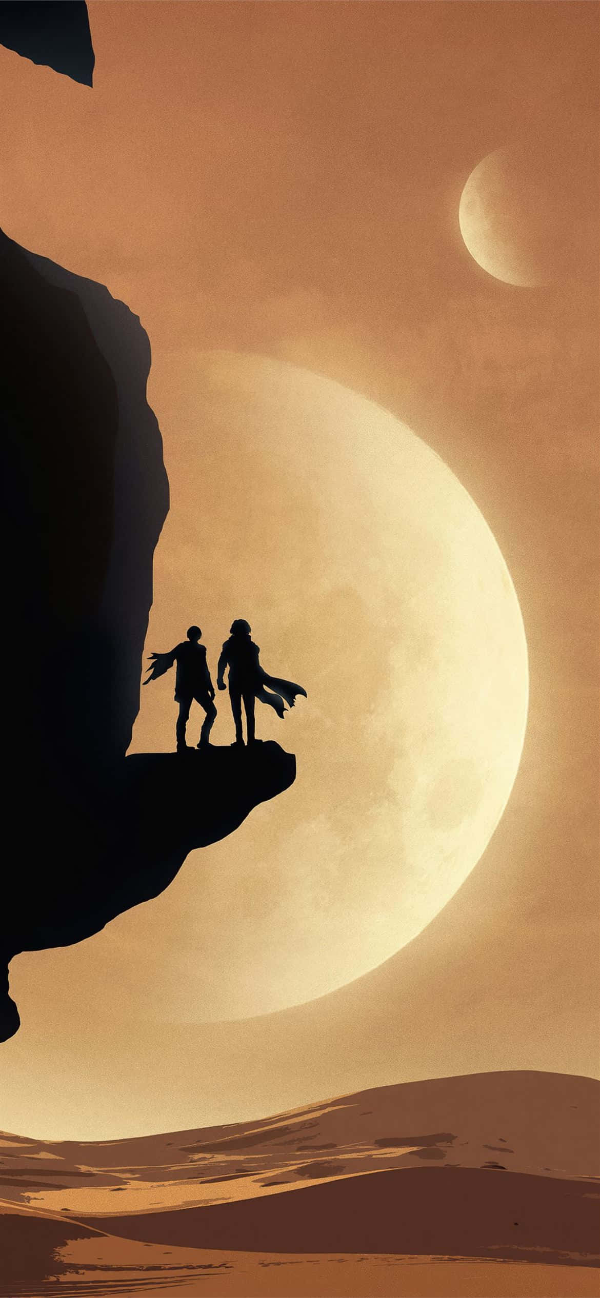 Dune, desert, cliff, Full HD Phone Wallpaper