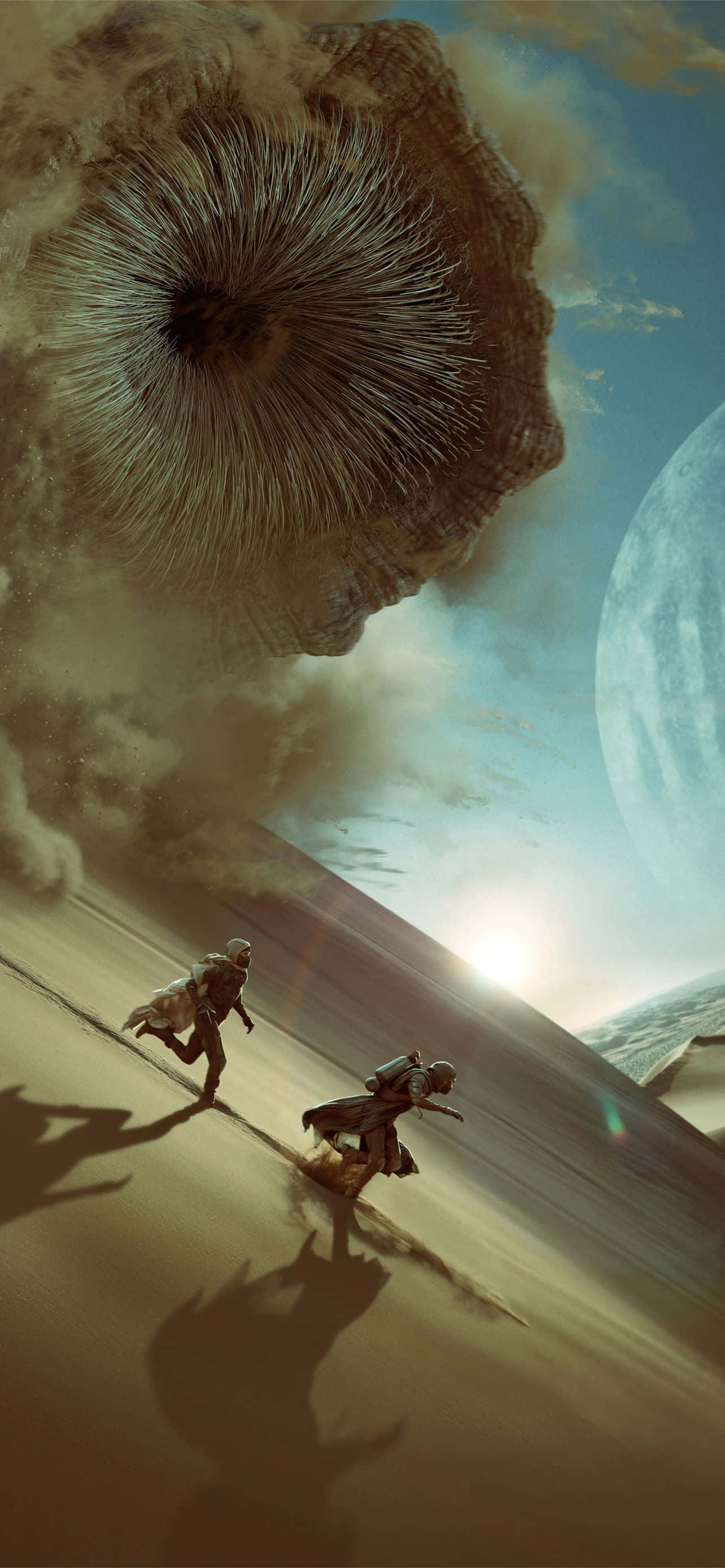 Dune, sandworm, desert, 2K Phone Wallpaper