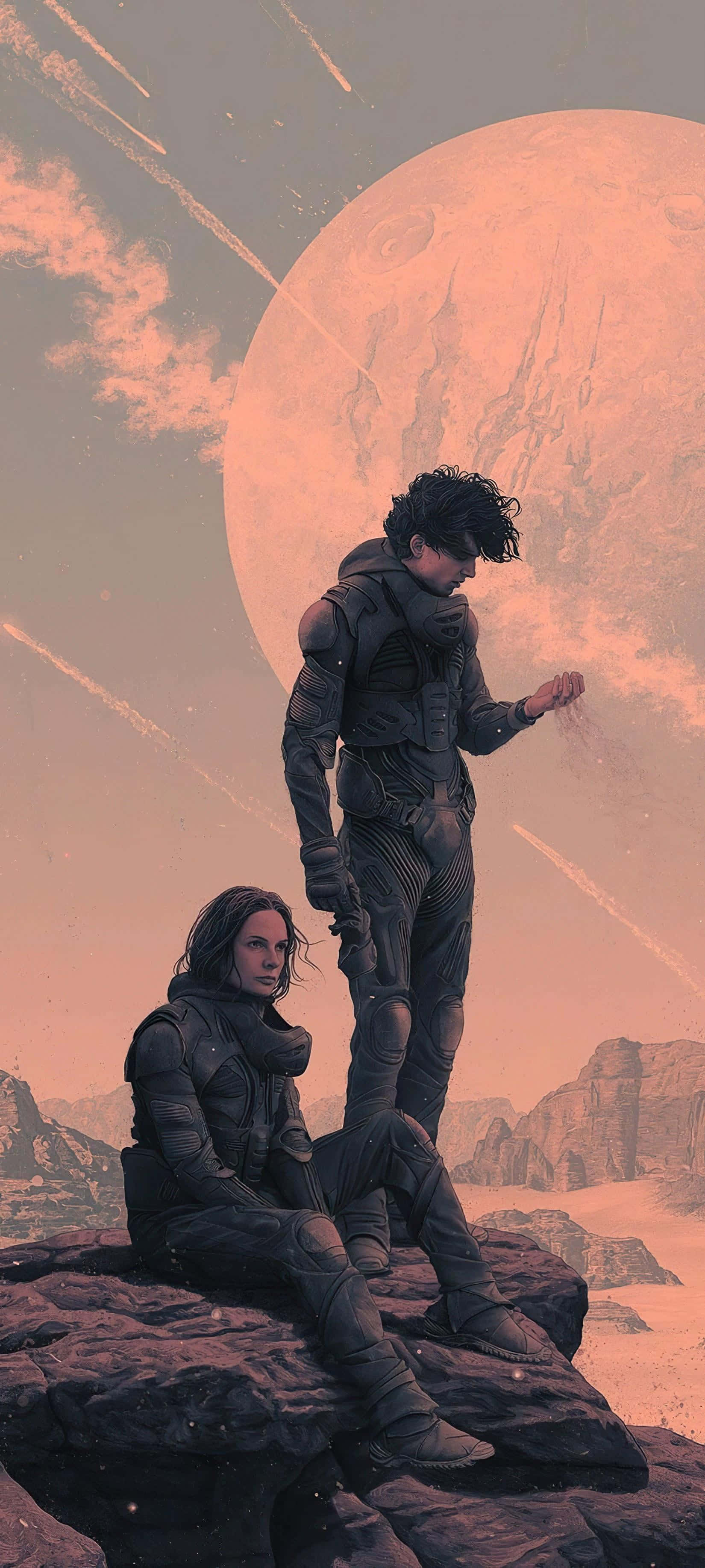 Dune, desert, alien planet, 2K Phone Wallpaper