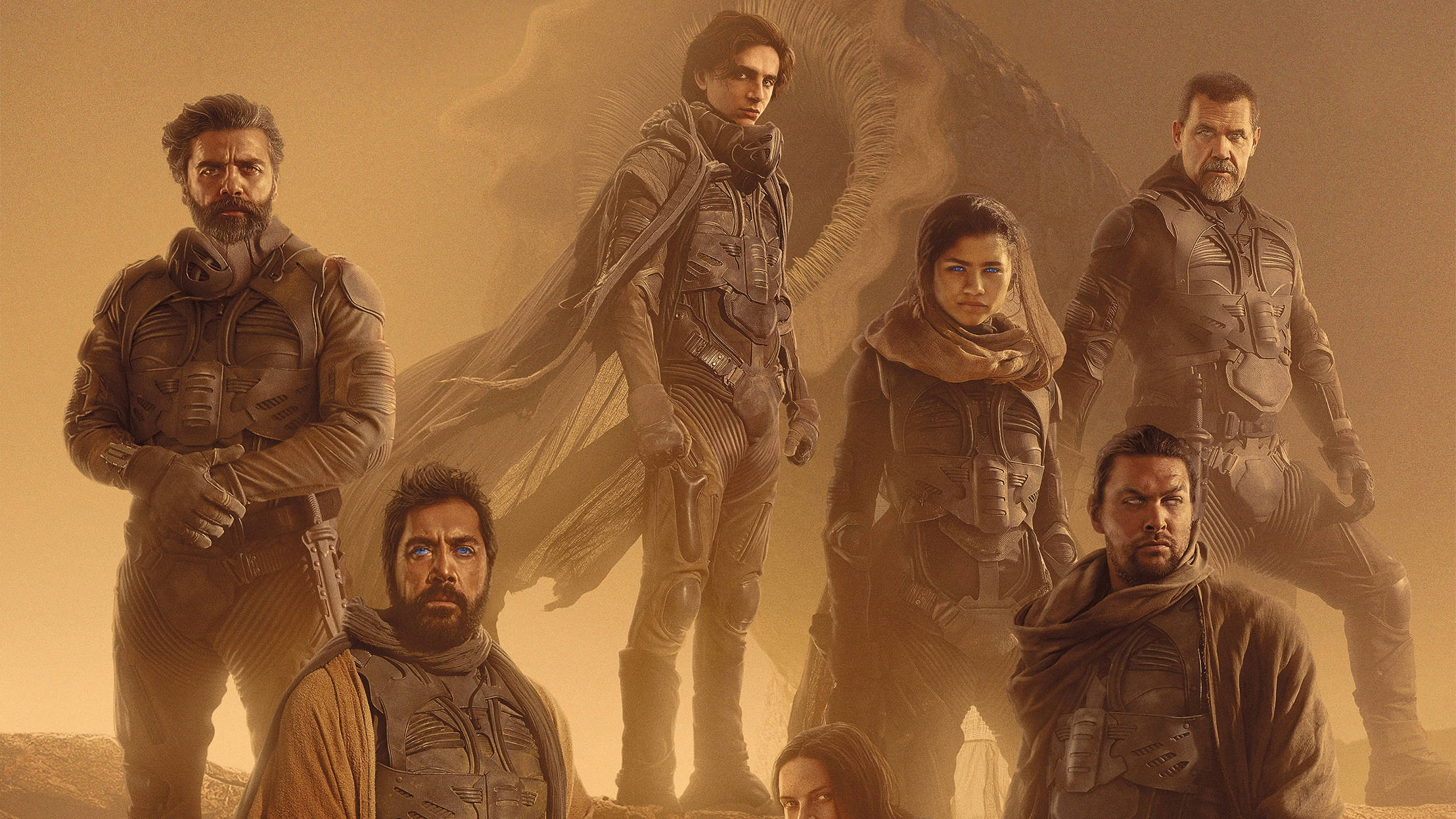 Dune 2021, main characters, sandworm, Full HD Desktop Wallpaper