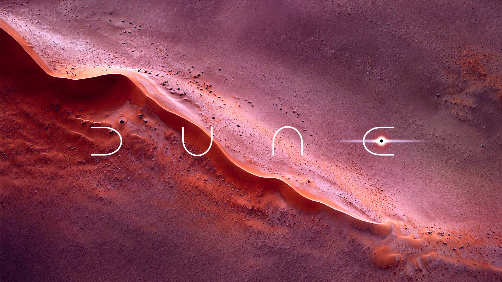 Dune 2021, desert dune, glowing orange ridges, Full HD Desktop Wallpaper