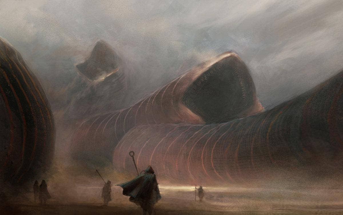 Dune Movie, colossal, worm-like creatures, SD Desktop Wallpaper