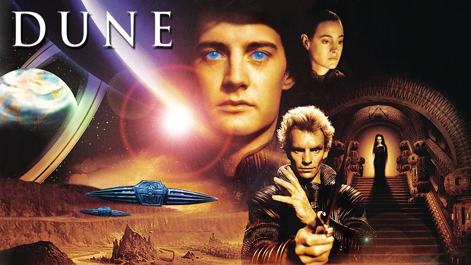 Dune Movie, spaceships, desert planet, Full HD Desktop Wallpaper