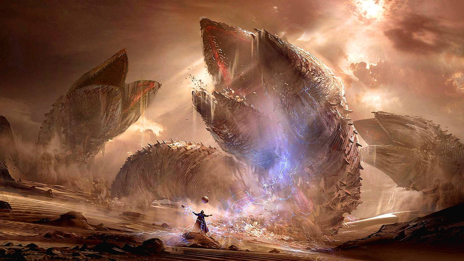 Dune Movie, colossal, spiked dragon, HD Desktop Wallpaper