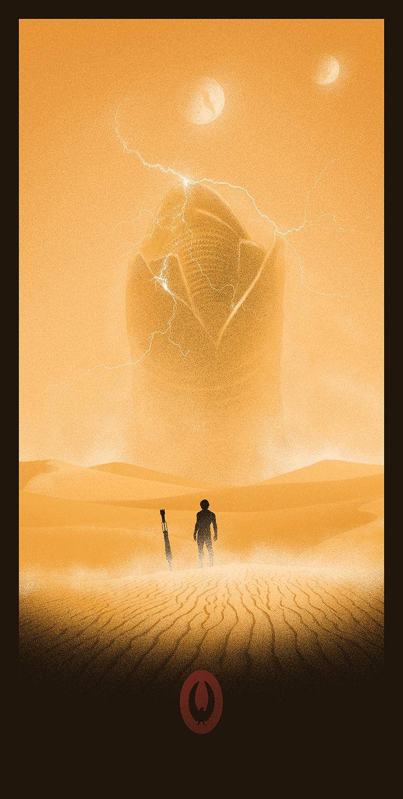 Dune Movie, desert, colossal glowing monolith, HD Phone Wallpaper