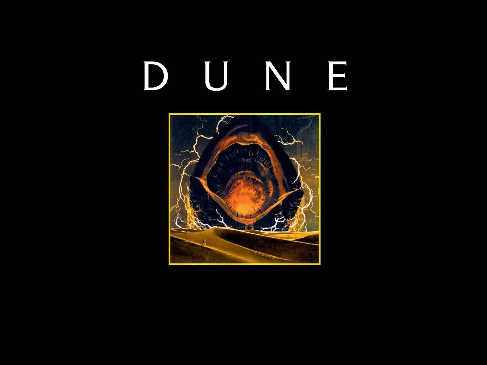Dune Movie, desert scene, glowing orange dune formation, HD Desktop Wallpaper