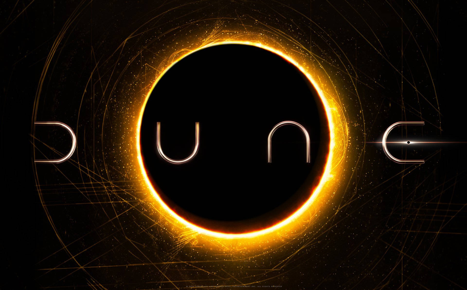 Dune Movie, DUNE, golden ring of light, Full HD Desktop Wallpaper