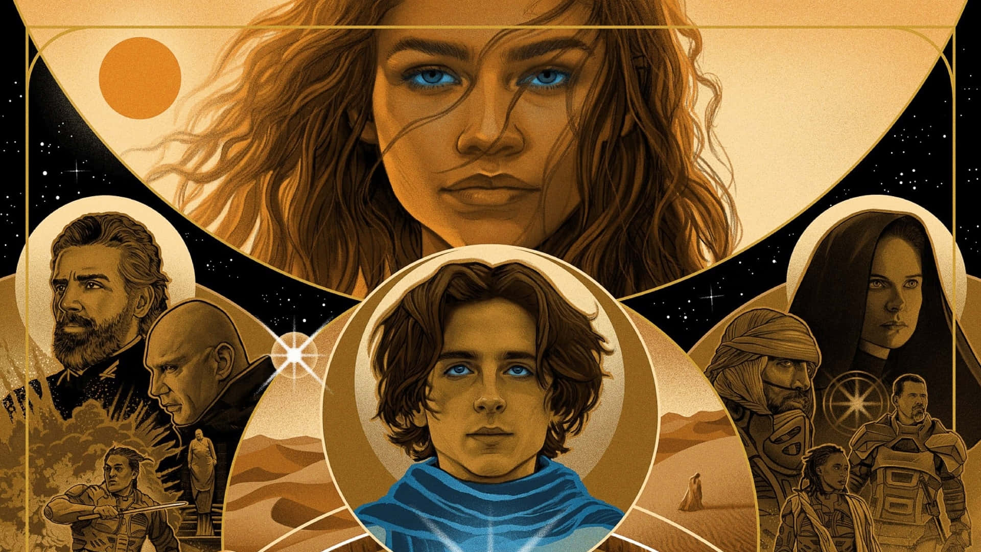 Dune, characters, blue eyes, Full HD Desktop Wallpaper