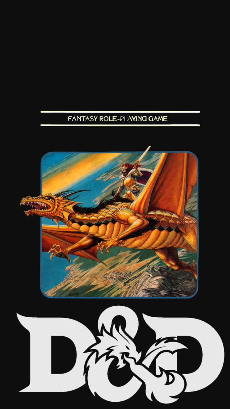 Dungeons & Dragons Phone, knight in shining armor, golden dragon, HD Phone Wallpaper