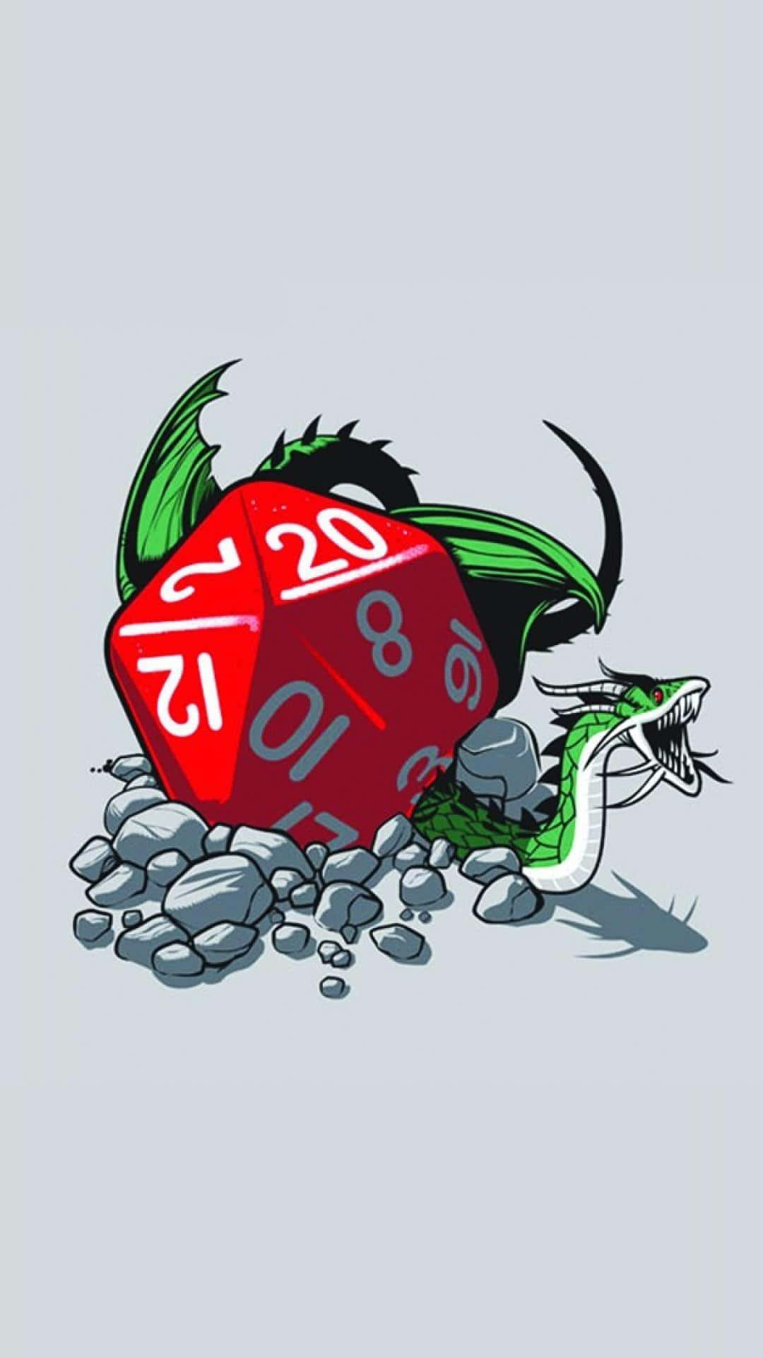 Dungeons and Dragons Phone, green dragon, black spikes, Full HD Phone Wallpaper