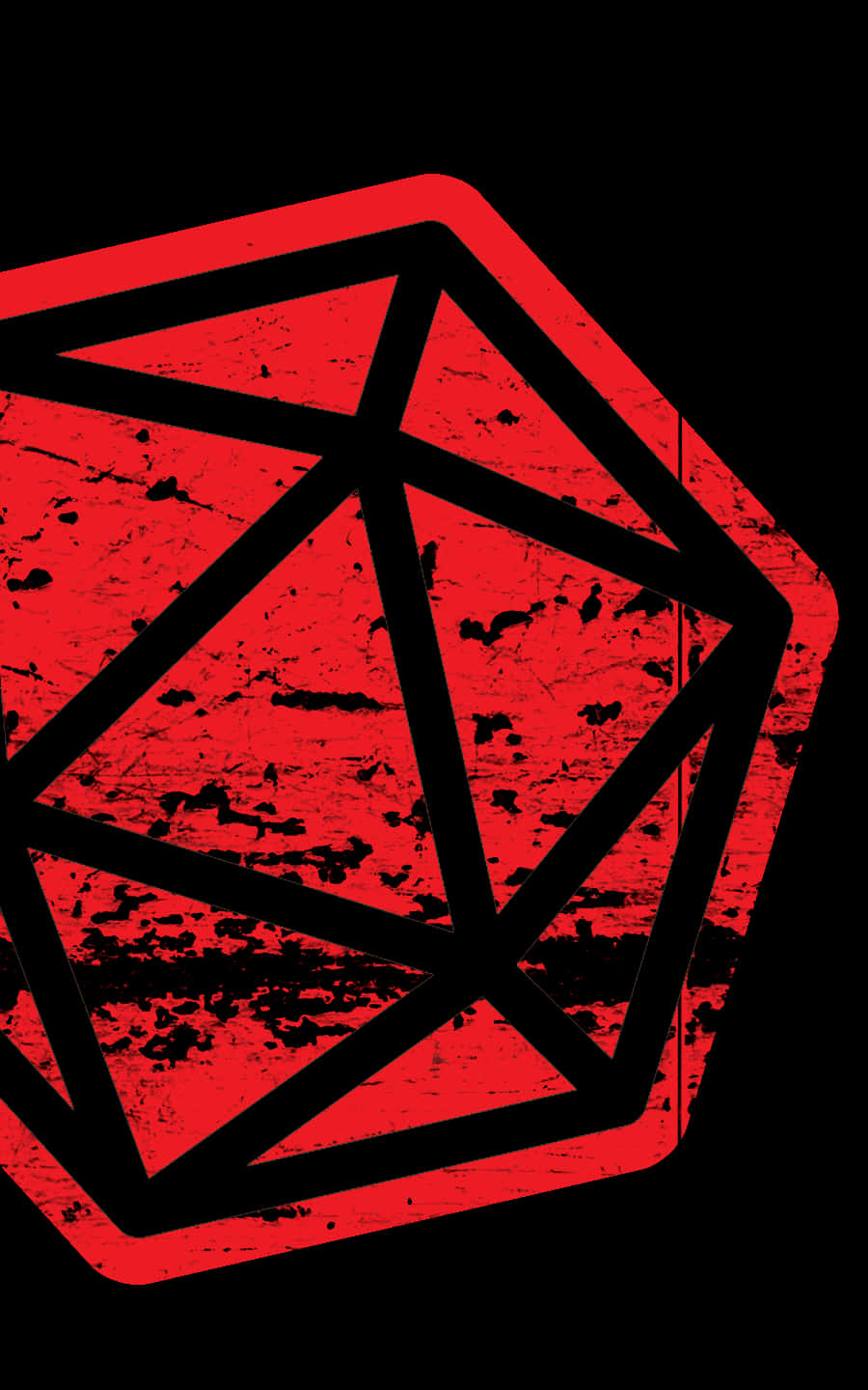 Dungeons And Dragons Phone, twenty-sided die, red, HD Phone Wallpaper