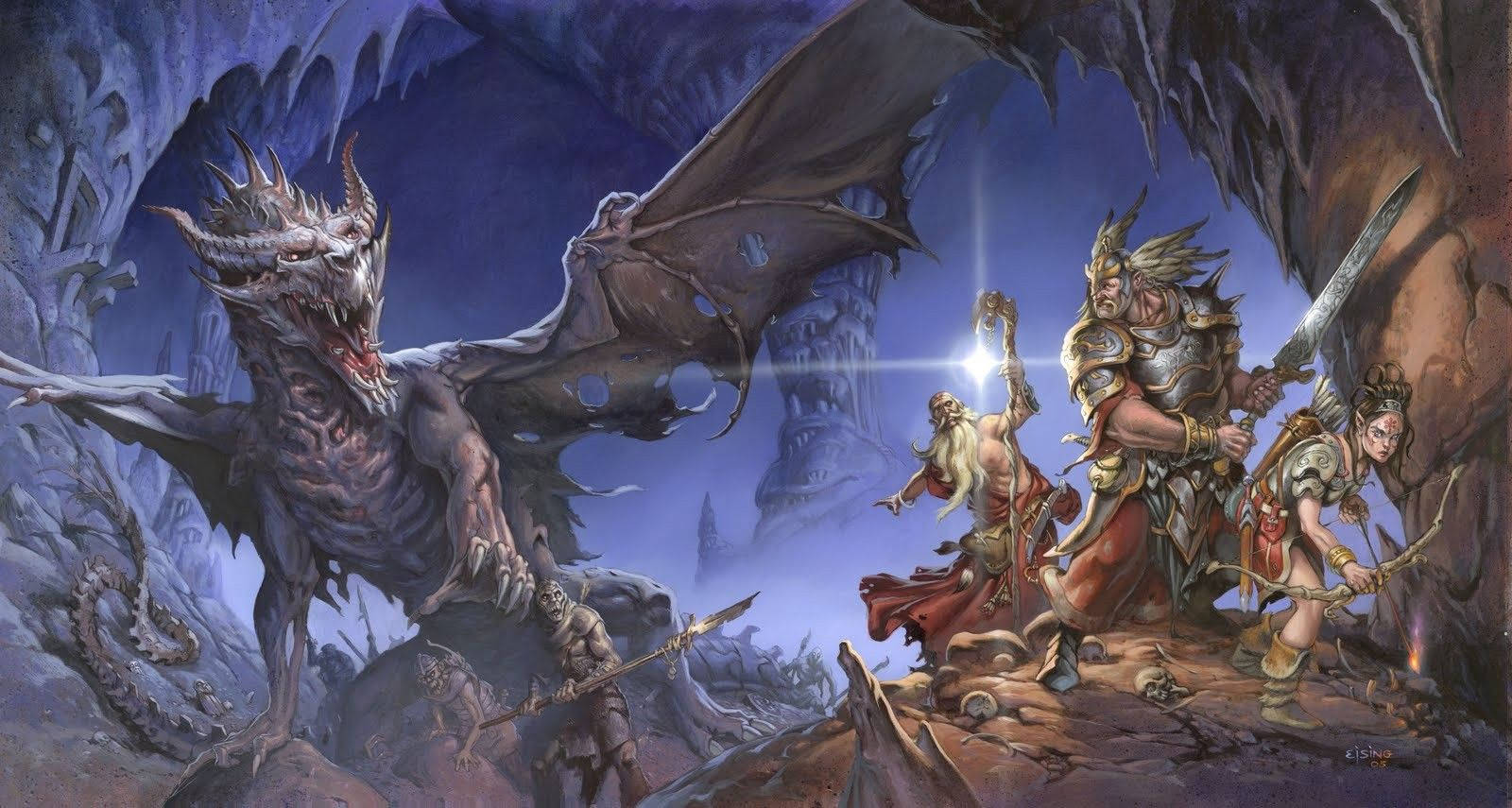 Dungeons And Dragons, cave, fantasy, HD Desktop Wallpaper