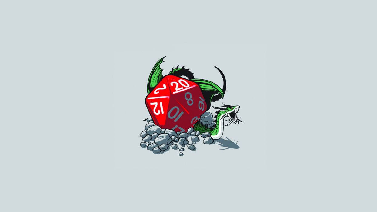 Dungeons And Dragons, d20, baby dragon, SD Desktop Wallpaper