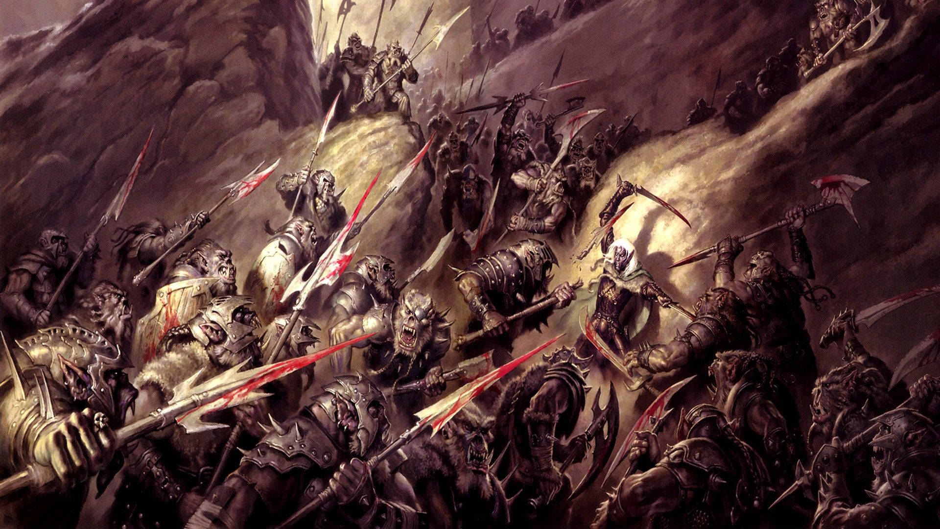 Dungeons And Dragons, armored warriors, swords, Full HD Desktop Wallpaper