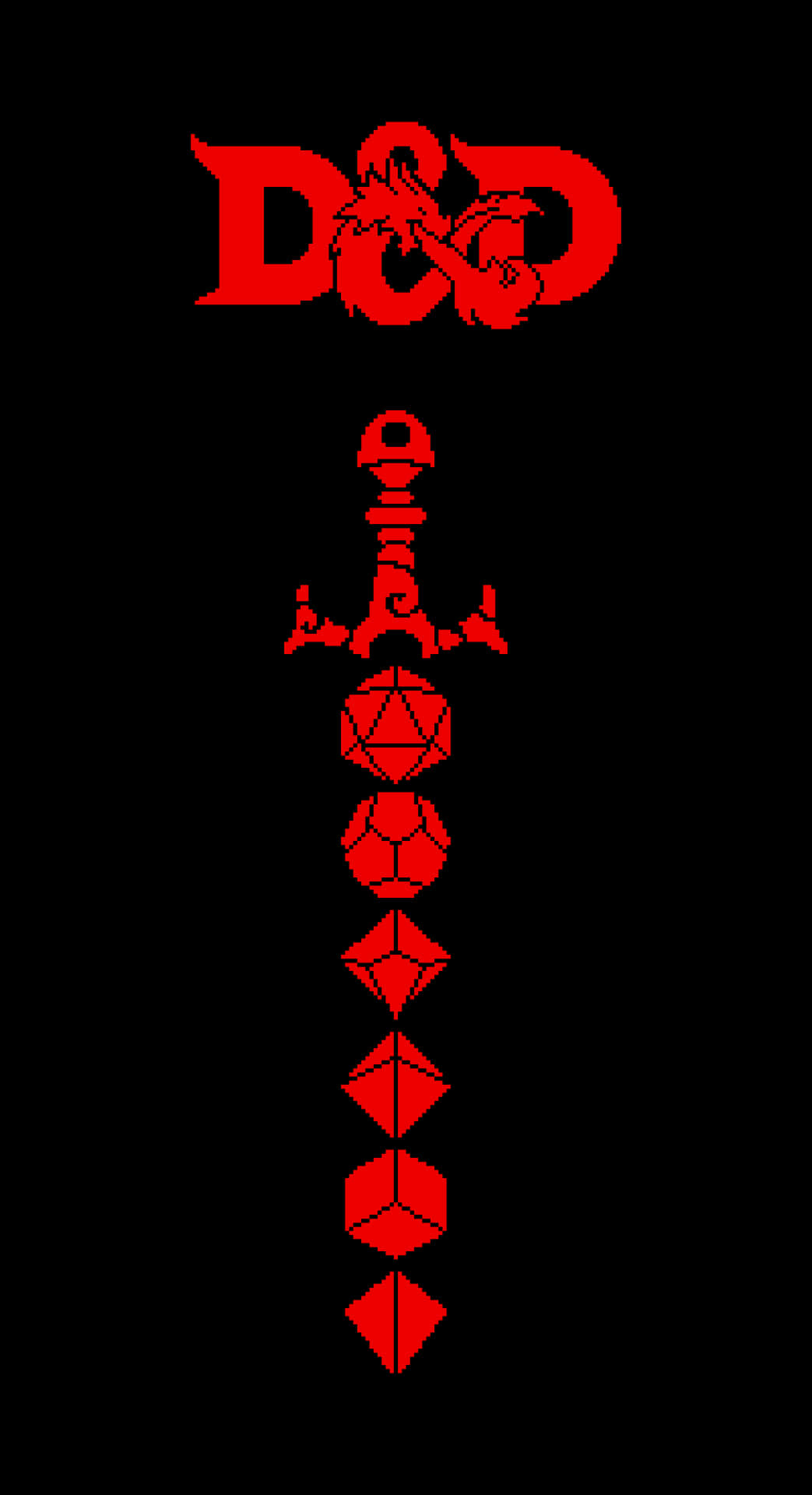 Dungeons and Dragons, red D&D logo, dragon emblem, Full HD Phone Wallpaper