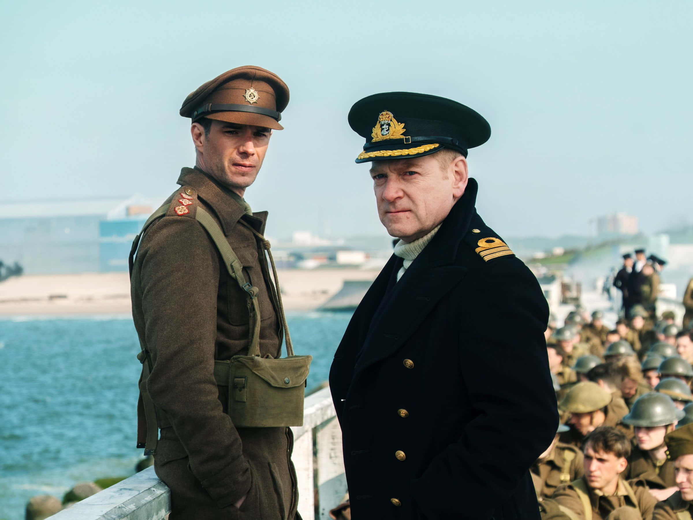 Dunkirk Beach, military officers, uniform, Full HD Desktop Wallpaper