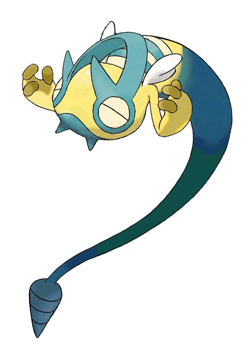 Dunsparce, blue and yellow, long tail, SD Phone Wallpaper