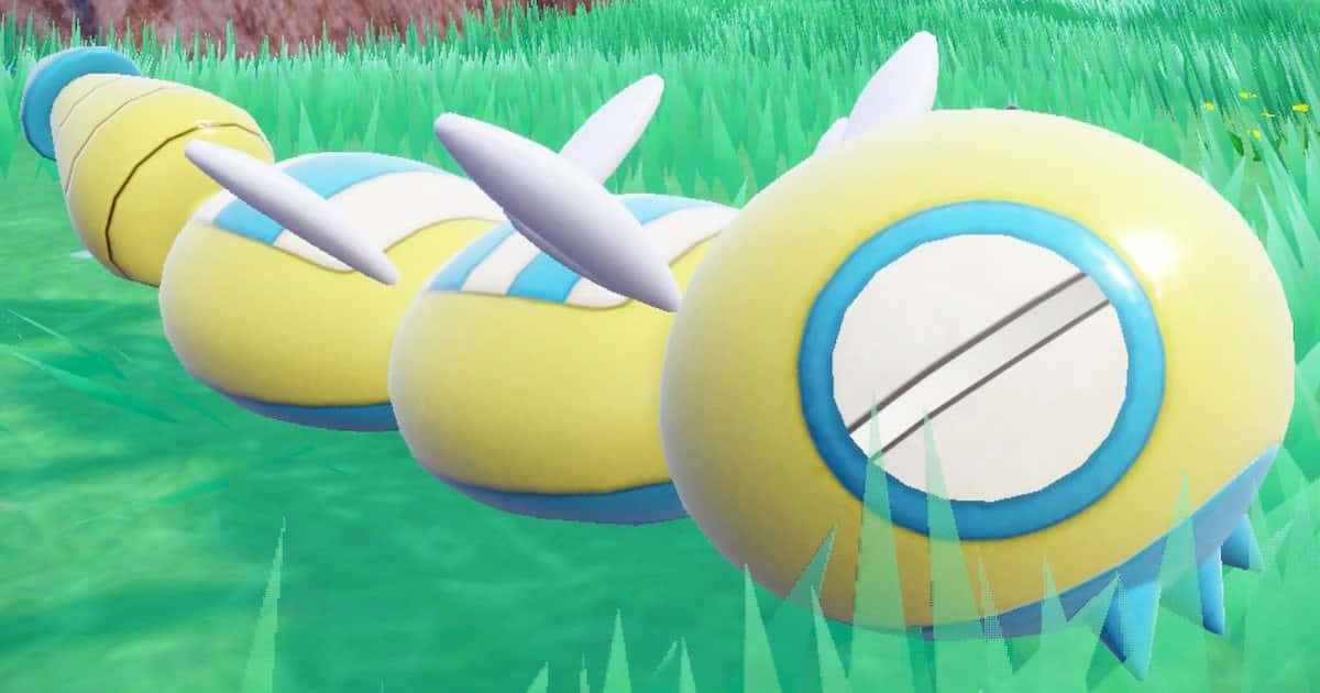 Dunsparce, yellow and blue, caterpillar-like, SD Desktop Wallpaper
