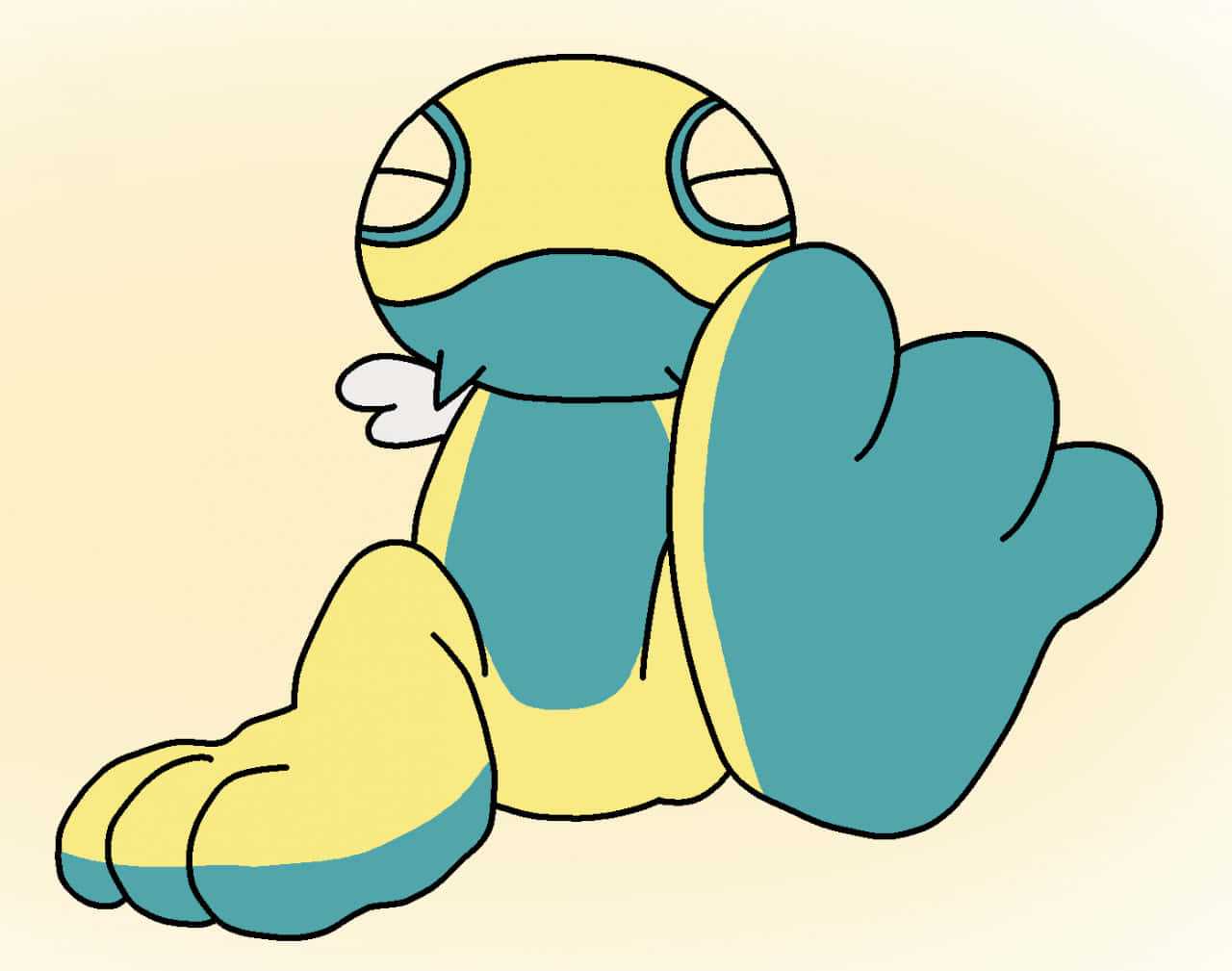 Dunsparce, yellow, teal, HD Desktop Wallpaper