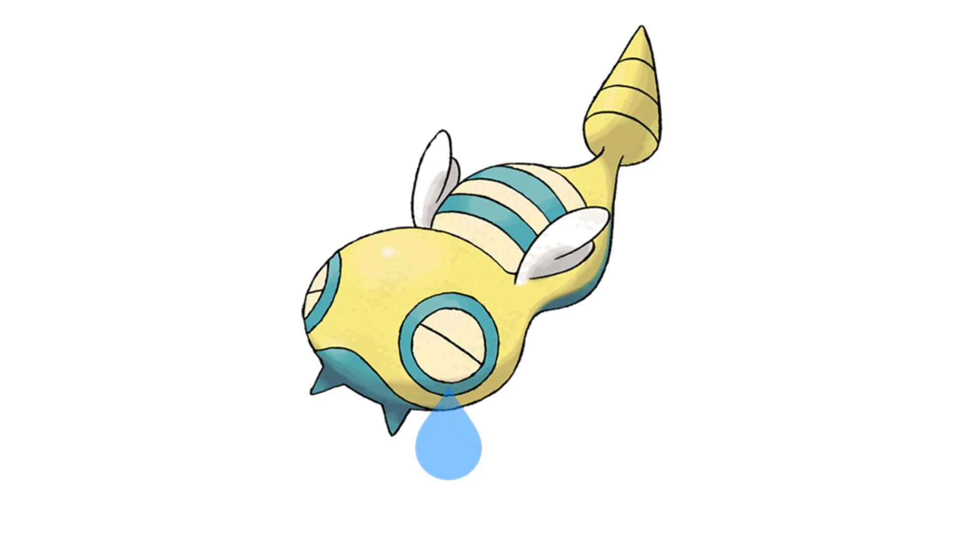 Dunsparce, tear drop, yellow and blue striped, Full HD Desktop Wallpaper
