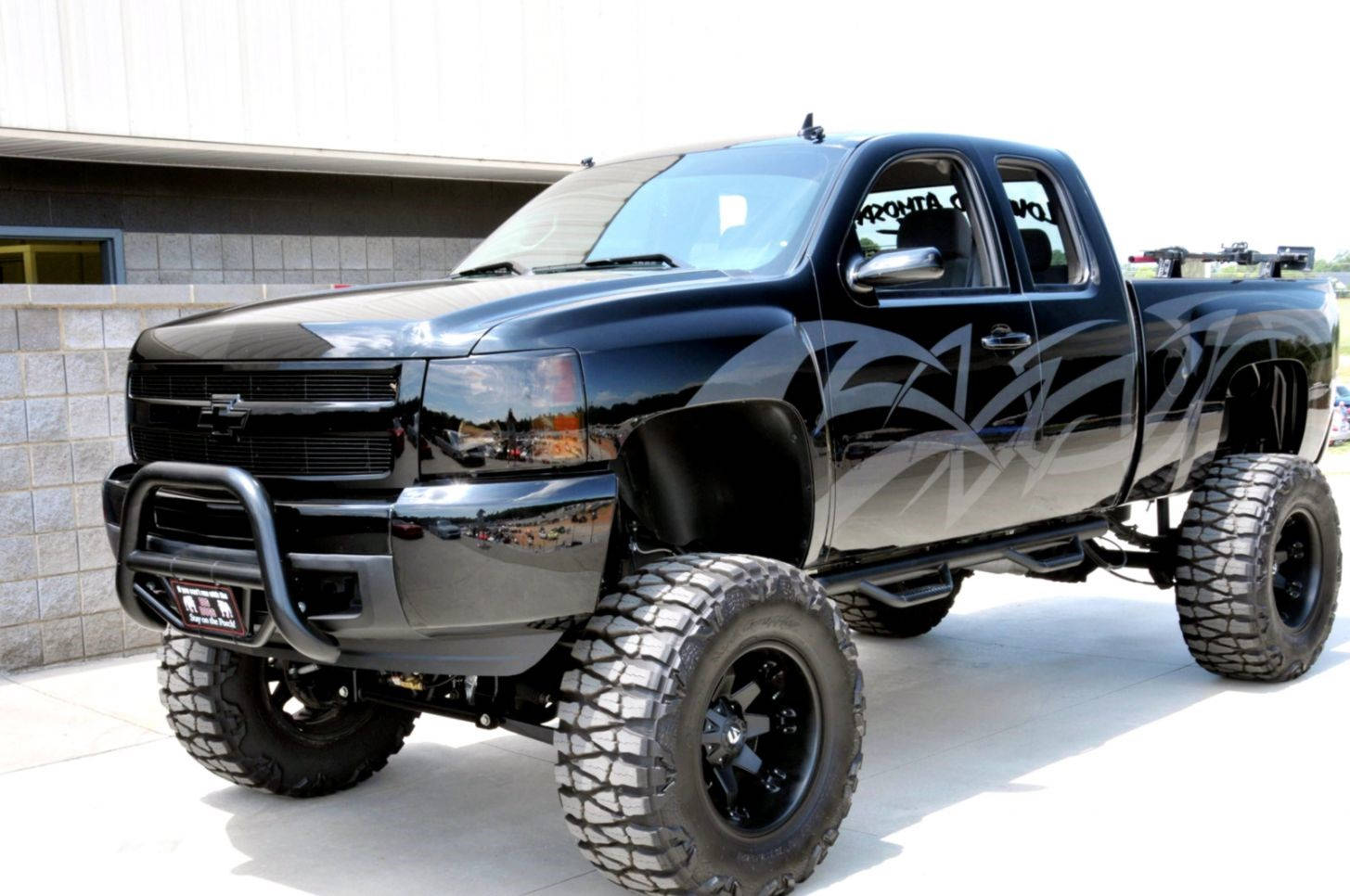 Duramax, Chevrolet pickup truck, glossy black, HD Desktop Wallpaper