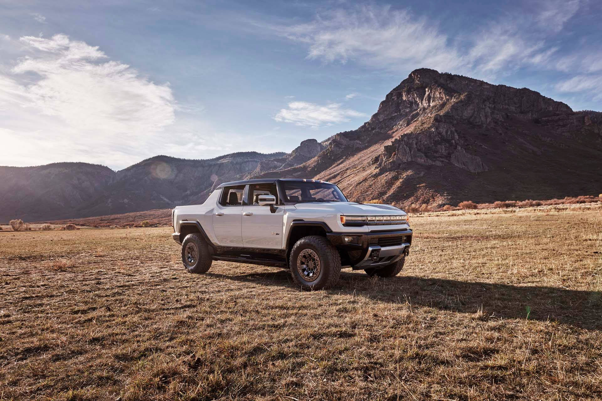 Duramax, white, electric pickup truck, Full HD Desktop Wallpaper