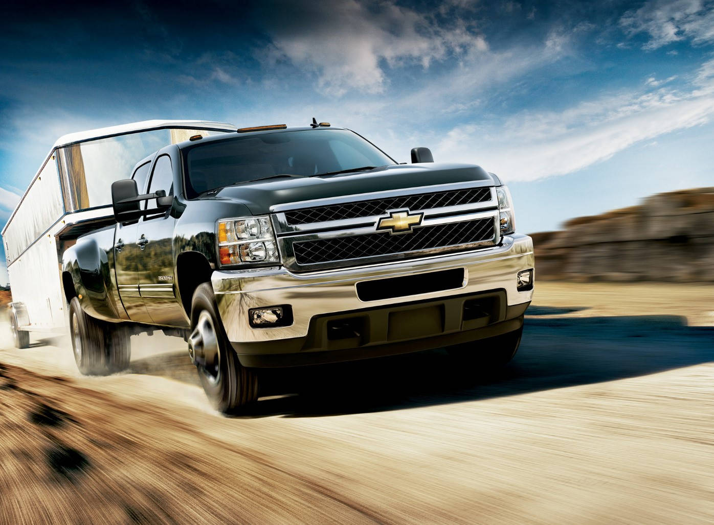 Duramax, Chevrolet pickup truck, black, HD Desktop Wallpaper