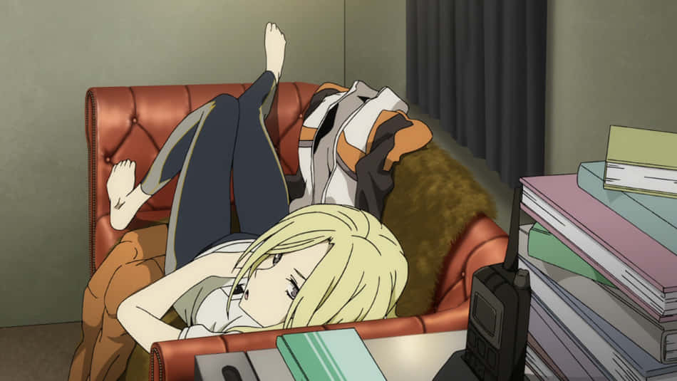 Durarara, Vorona, red leather couch, SD Desktop Wallpaper