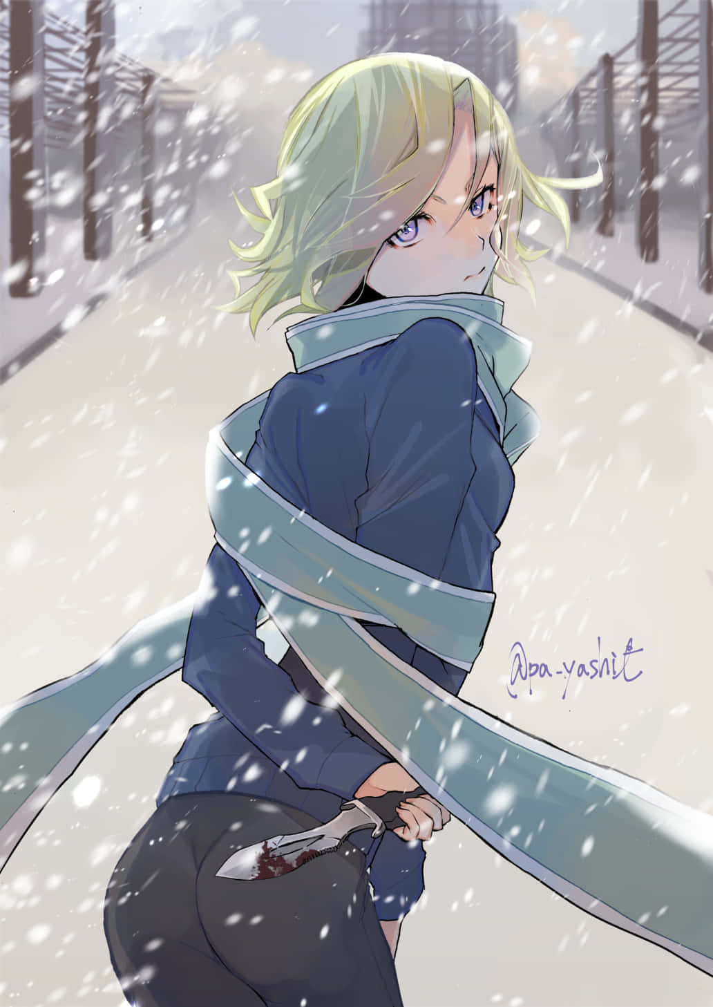 Durarara Vorona, blonde anime girl, blue eyes, HD Phone Wallpaper