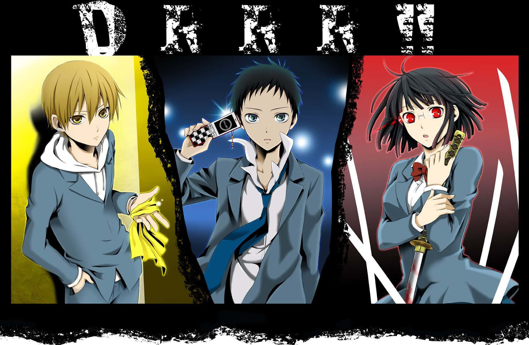 Durarara, anime characters, school uniforms, HD Desktop Wallpaper