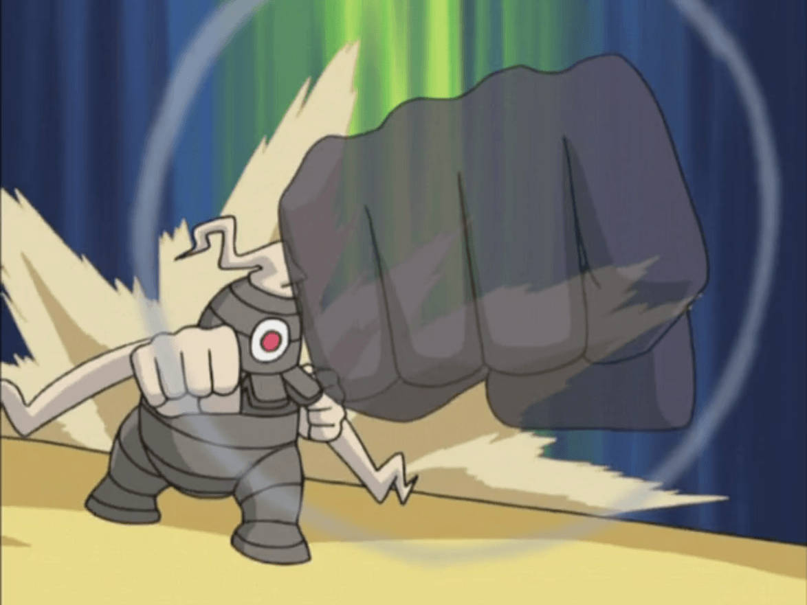 Dusclops, giant fist, glowing energy trails, SD Desktop Wallpaper
