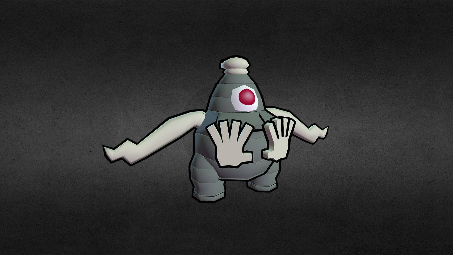 Dusclops, gray, red eye, Full HD Desktop Wallpaper