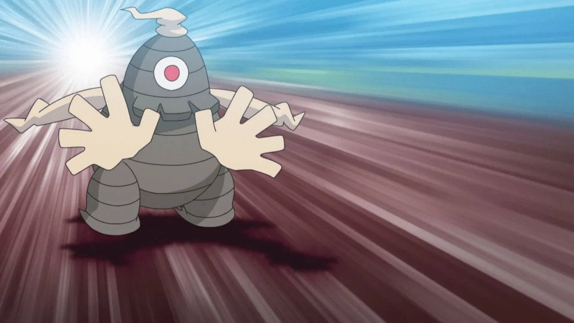Dusclops, gray, single red eye, Full HD Desktop Wallpaper